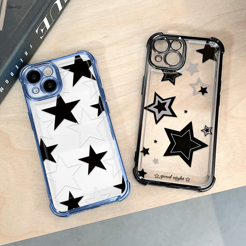Capa Capinha Anti Impacto Transparente Para Samsung Galaxy A17 A16 A15 A14 A13 A12 4G 5G Macia Estrela Case FS0481