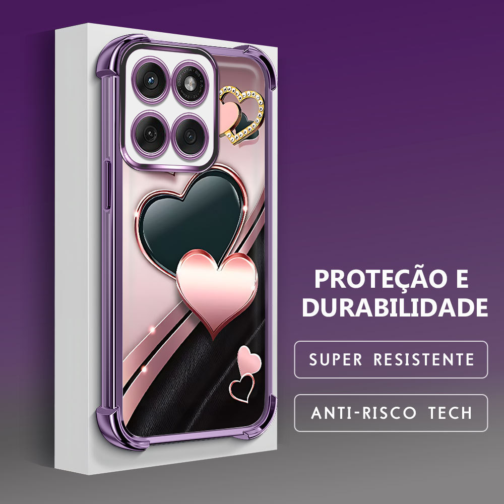 Capinha Capa Anti Impacto Transparente Luxo Para Motorola Moto Edge 60 Fusion 5G Case De Macia Proteção SJ 1055