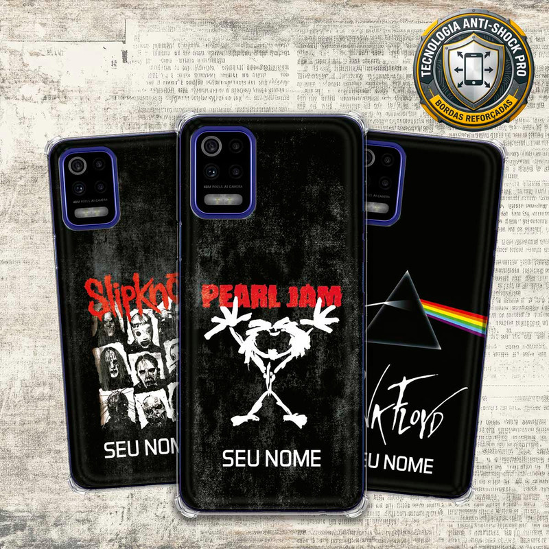 Capa Capinha - LG K62 - Lendas do Rock Heavy Nu Metal Classico Grunge com Nome
