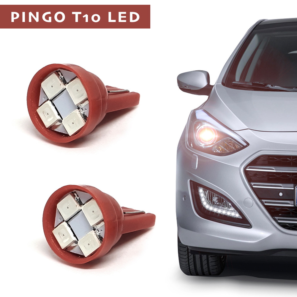 Par Lâmpadas T10 Pingo Led Vermelho Tucson 2006 2007 2008 2009 Lanterna Luz de Presença