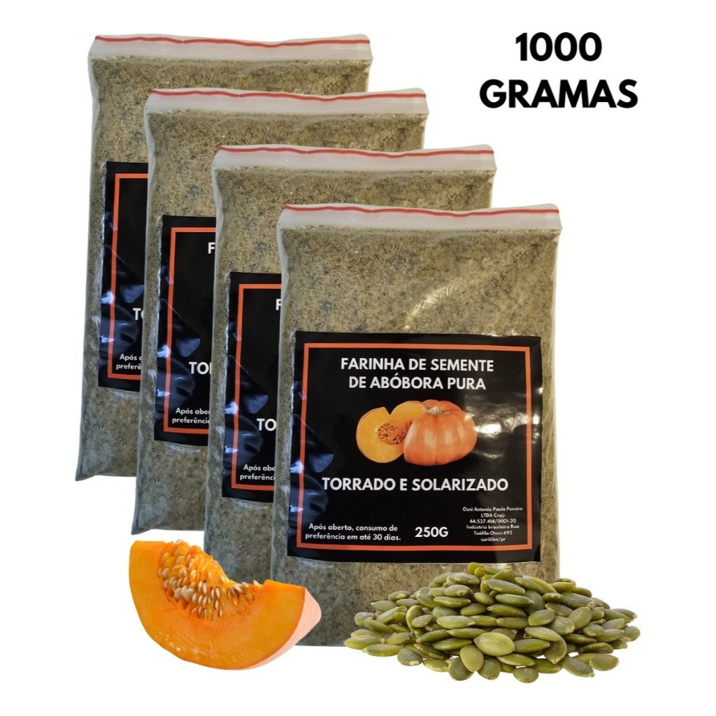 Farinha De Abóbora Solarizada 1kg Natural Rica Em Nutrientes Premium
