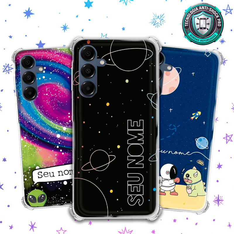 Capa Capinha - Samsung Galaxy A16 - Espaço Space Astronauta Geek Personalizada Anti-Impacto
