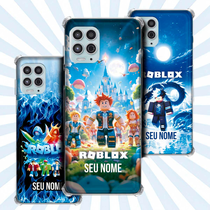 Capa Capinha - Motorola Moto G100 - Jogo Roblox Gamer Avatar Skin Personalizada Nome