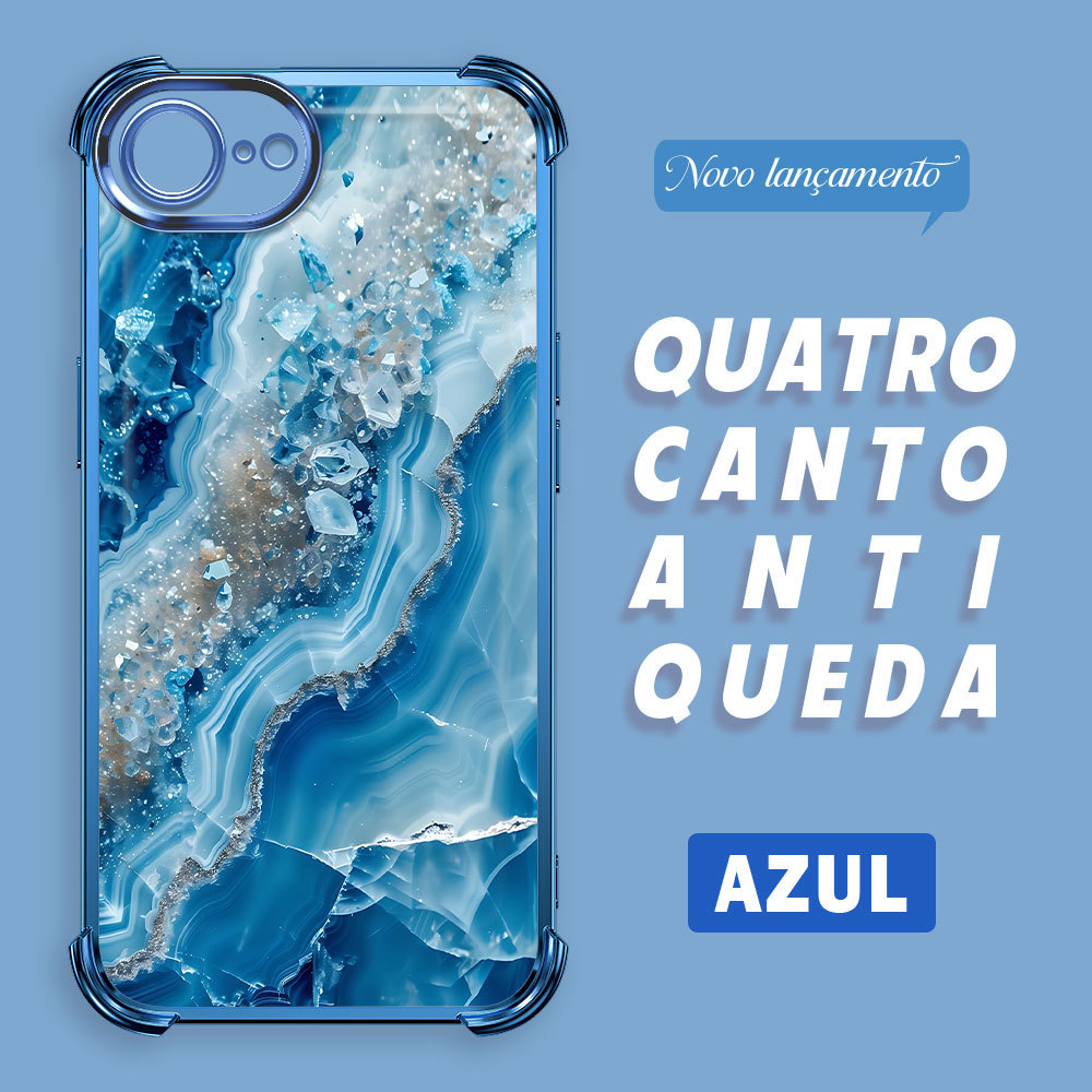 Capa Macia Luxo Para iPhone 17E 16E Telefone Capinha Capas Anti Impacto Choque Case Transparente 1142 FS