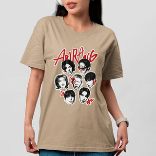 T-shirt Feminina BTS Arirang Rosto Camiseta Urbana Camisa Confortável Blusa Versátil Crt Unissex