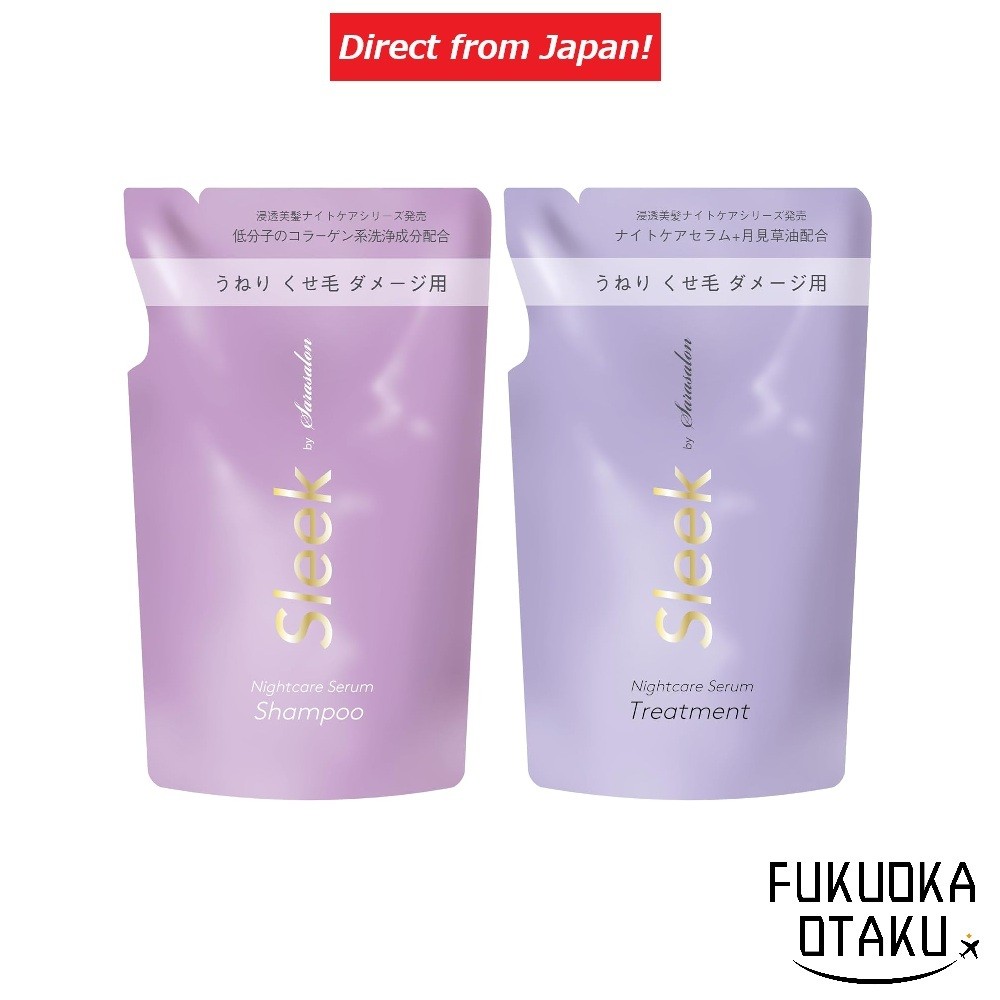 AQUA・NOA Sleek by Sarasalon Refil Night Care Serum Shampoo / Tratamento Japão【Direto do Japão】