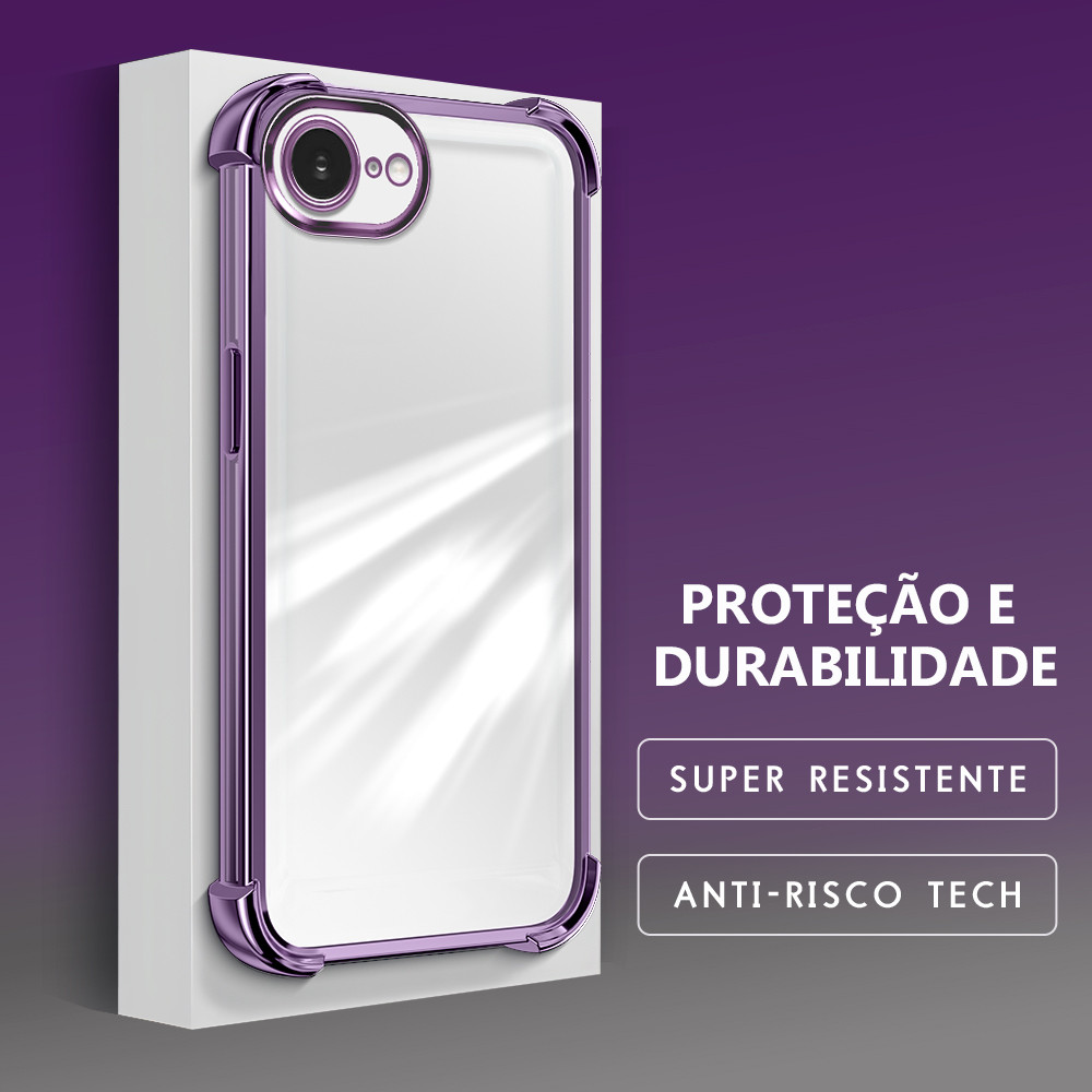 Capinha Para iPhone 17E 16E Capa Transparente De Celular Silicone Anti Impacto Protetora De Telefone Case FS0000