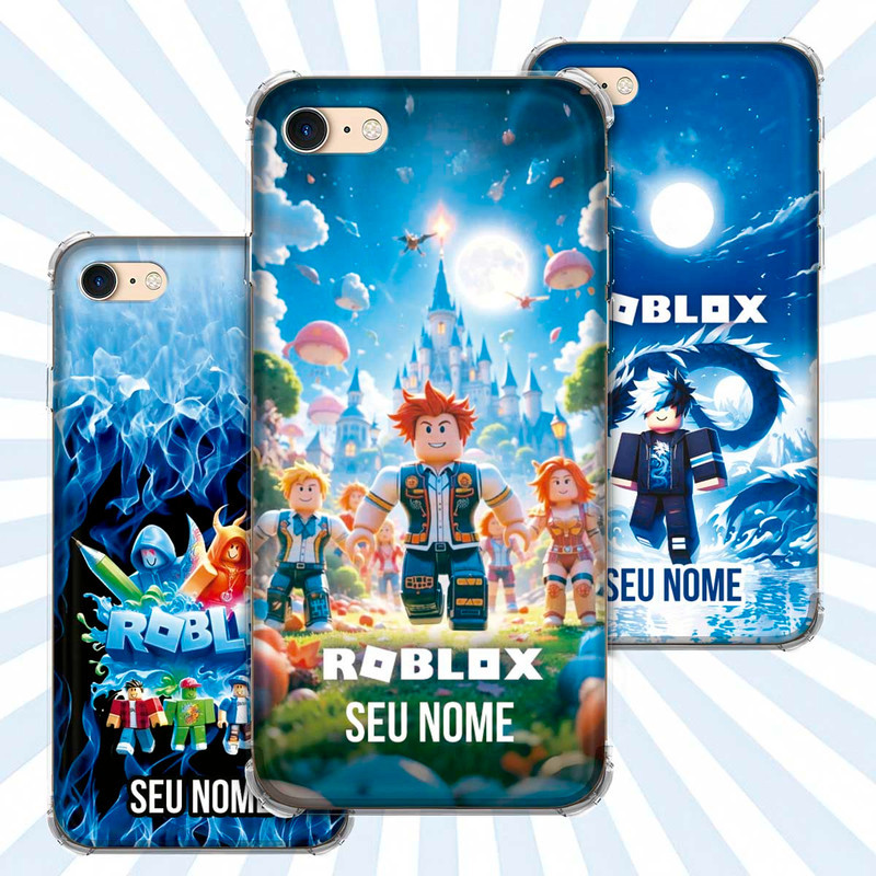 Capa Capinha - iPhone 7 - Jogo Roblox Gamer Avatar Skin Personalizada Nome