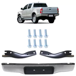 Parachoque Traseiro Hilux Sr Srv 2005 2006 2007 2008 2009 2010 2011 A 2015 Cromado