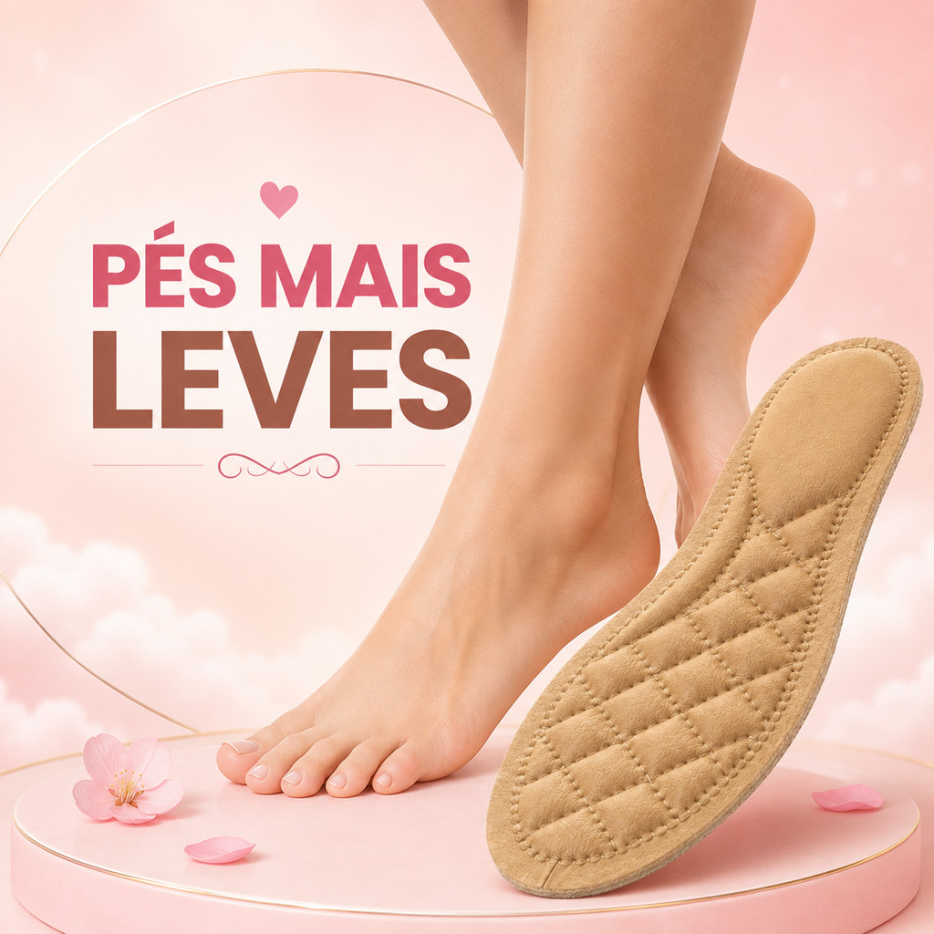Kit Palmilha Performada Anatômica Confortável Alívio para os Pés Sapato Tênis