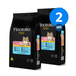 Kit 2x Ração Finotrato Gold Super Premium Gatos Filhotes Sabor Salmão e Frango 1,5kg