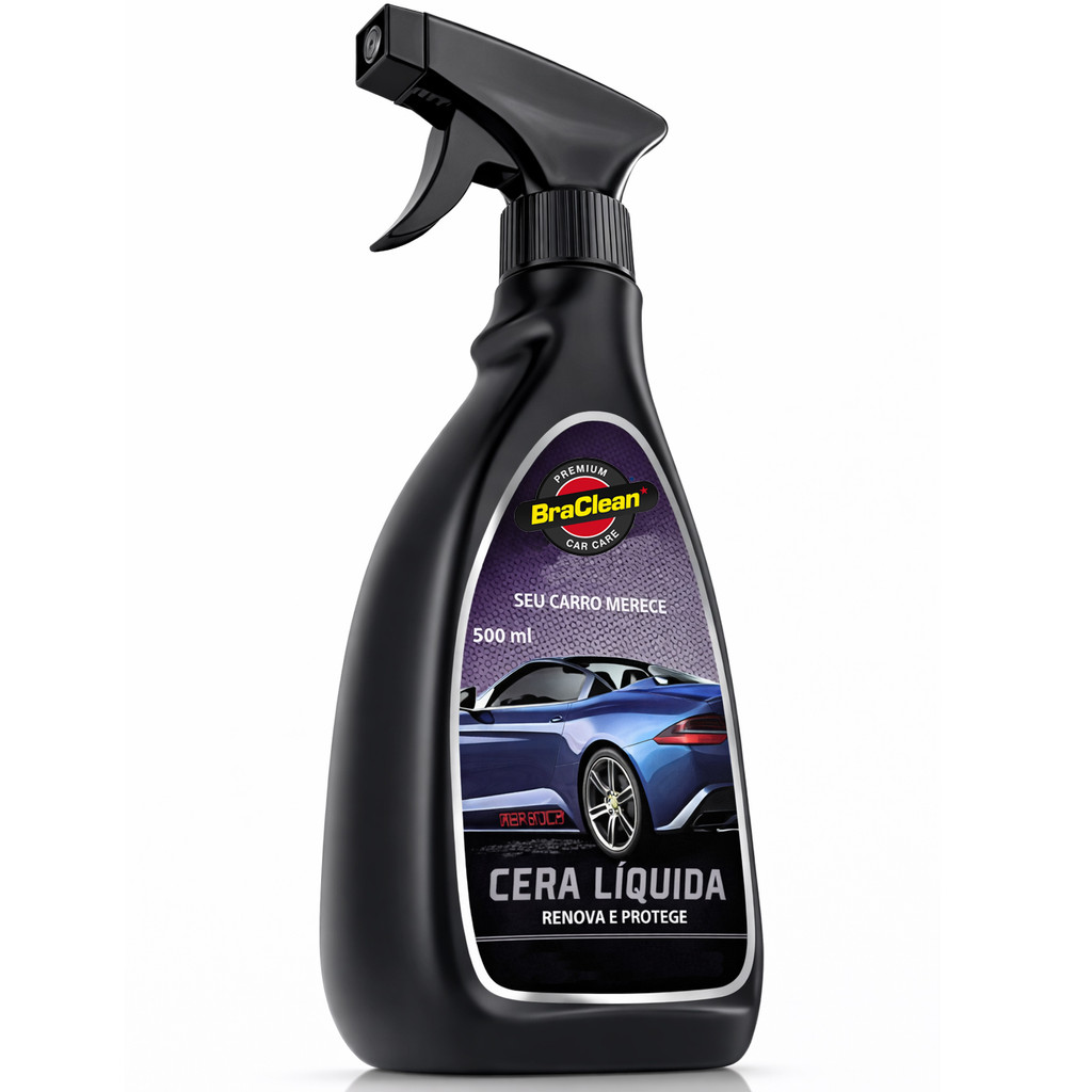 Cera Líquida Carnaúba 500ml Spray Proteção Renova Brilho Pintura Verniz Estética Acabamento Auto