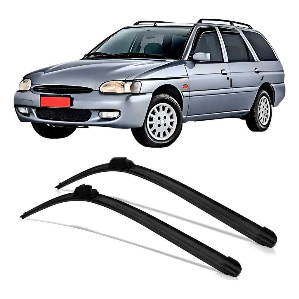 Par Palheta De Silicone Parabrisa Escort Zetec Sw 1997 Até 2002