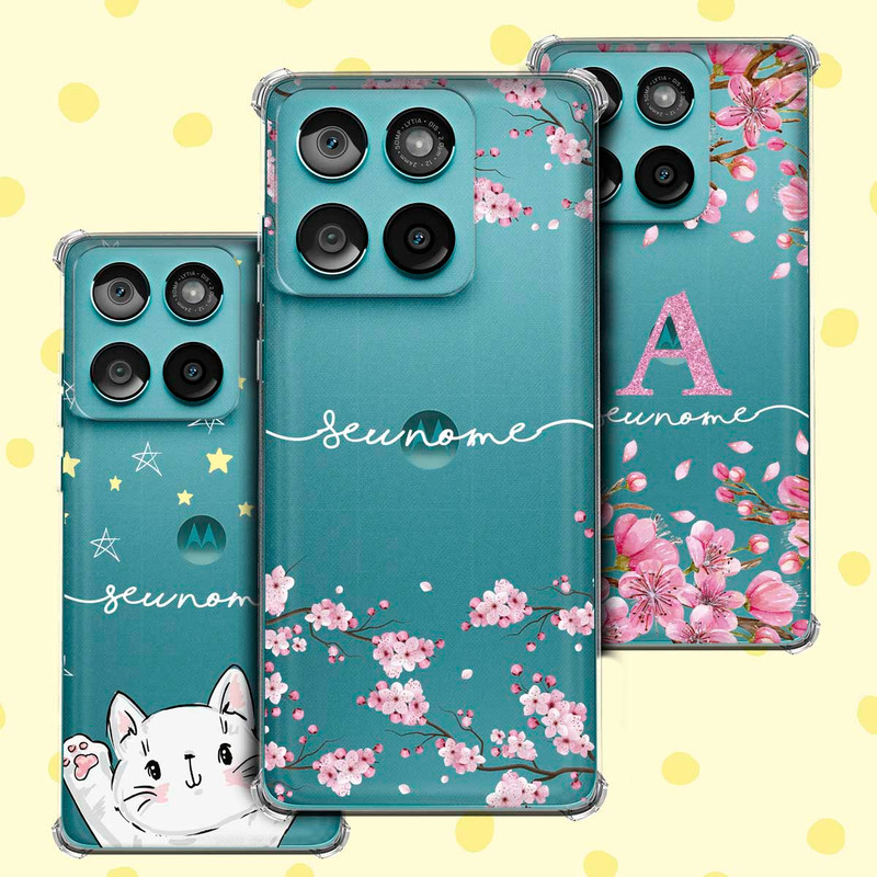Capa Capinha - Motorola Moto Edge 60 Pro - Transparente Personalizada Nome Inici
