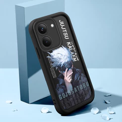 Capinha Jujutsu Kaisen Para Xiaomi Poco X8 Pro 5G Capa Preta Macia Silicone Proteção Estampada Case BTY 6380