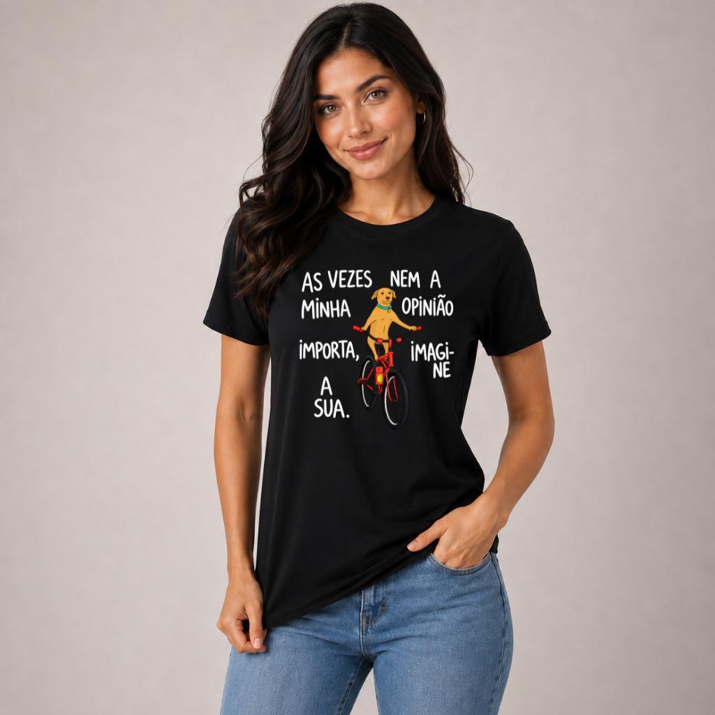 Camiseta Camisa Blusa Feminina Estampa Caramelo Bike Opinião Confortável Algodão Casual Promoção