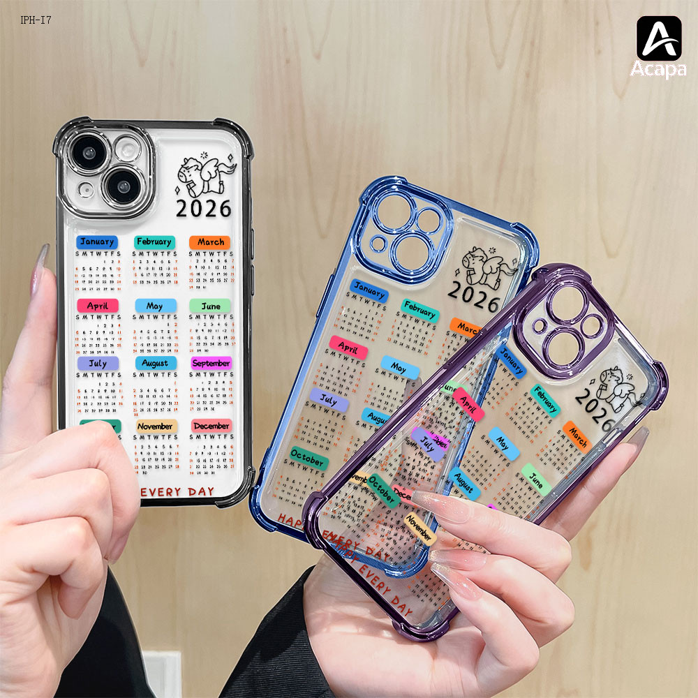 Capinha Para iPhone 17 17E 16 16E 15 14 13 12 11 XR 7 8 SE Pro Max Plus Capa Anti Impacto Transparente Macia Case FS0883