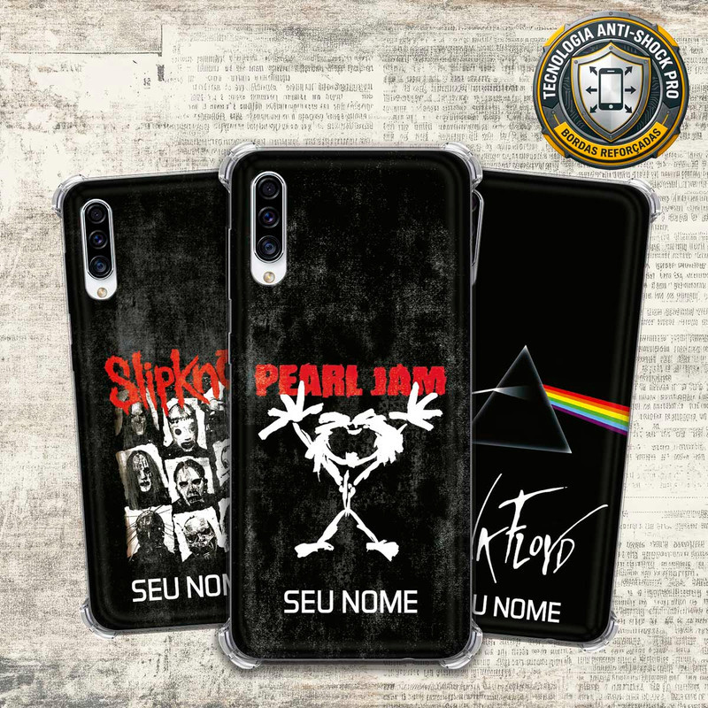 Capa Capinha - Samsung Galaxy A30S - Lendas do Rock Heavy Nu Metal Classico Grunge com Nome