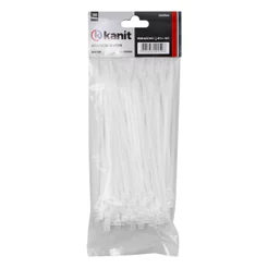 Jogo 100 Abracadeiras Nylon Natural 15cm Enforca Gato Organizador Cabos Fios Fita Plastica Kanit Obra