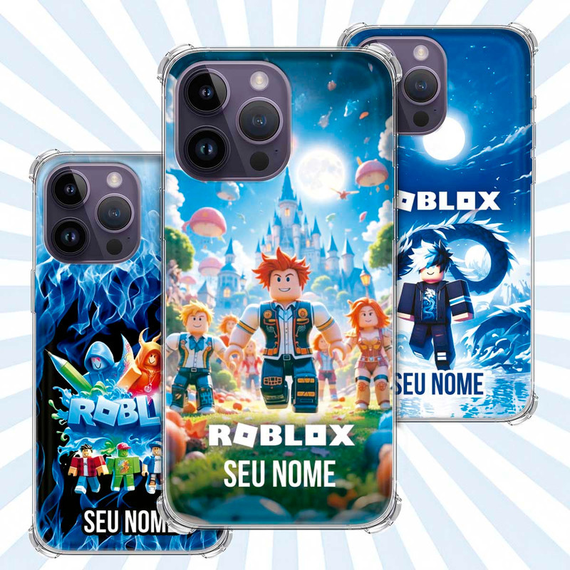 Capa Capinha - iPhone 14 Pro Max - Jogo Roblox Gamer Avatar Skin Personalizada Nome