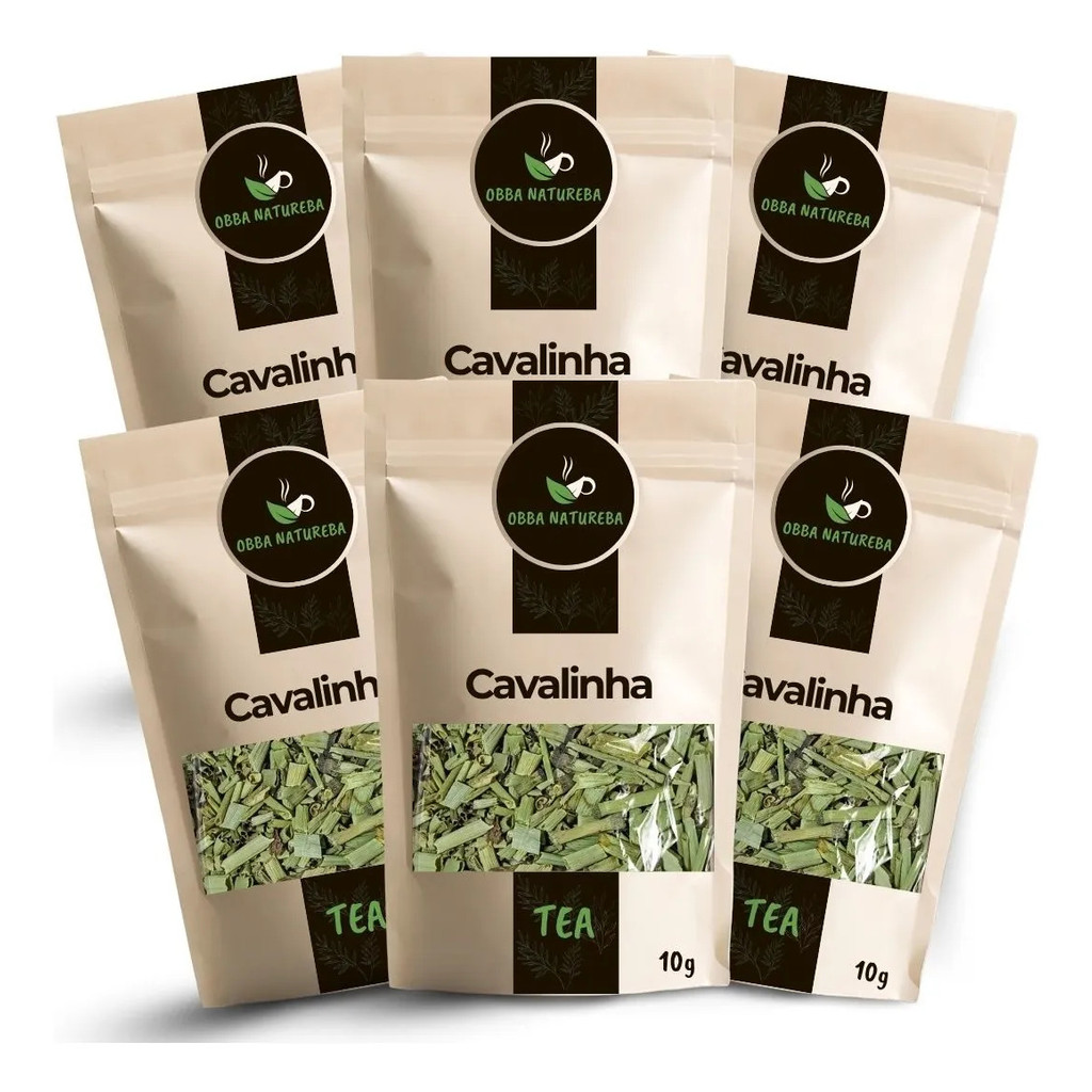 Cavalinha para Chá Ervas Desidratadas Naturalmente Folhas Para Infusão - Leve 6 Pacotes