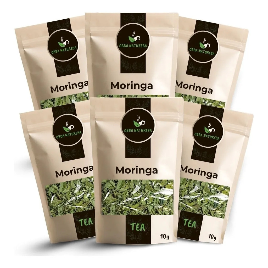 Moringa Folhas para Chá Ervas Cuidadosamente Selecionadas Ideal Para Infusão - Leve 6 Unidades