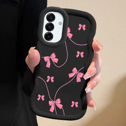 Capinha Laço Para Samsung Galaxy A17 4G 5G Capa De Silicone Macia Estilo Simples Macaron Case 0133