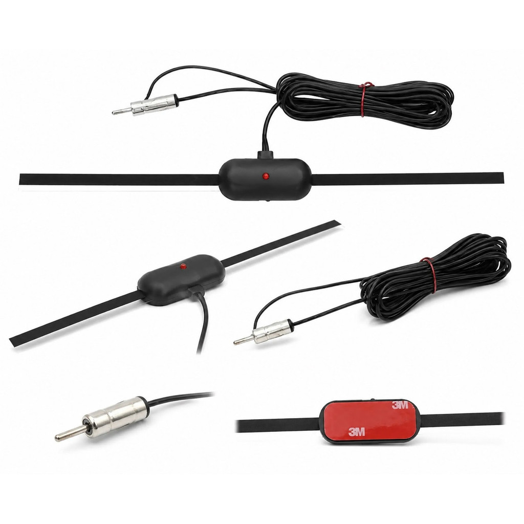 Antena Interna Amplificada Para Rádio AM FM Fiat Palio Siena Strada Universal Para-brisa