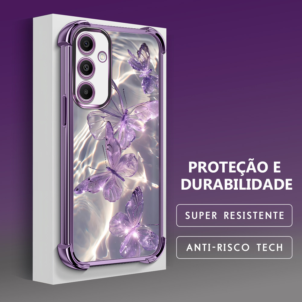 Capinha Anti Impacto Transparente Para Samsung Galaxy A16 4G 5G Capa Flor Macia Proteção Case SJ 0461