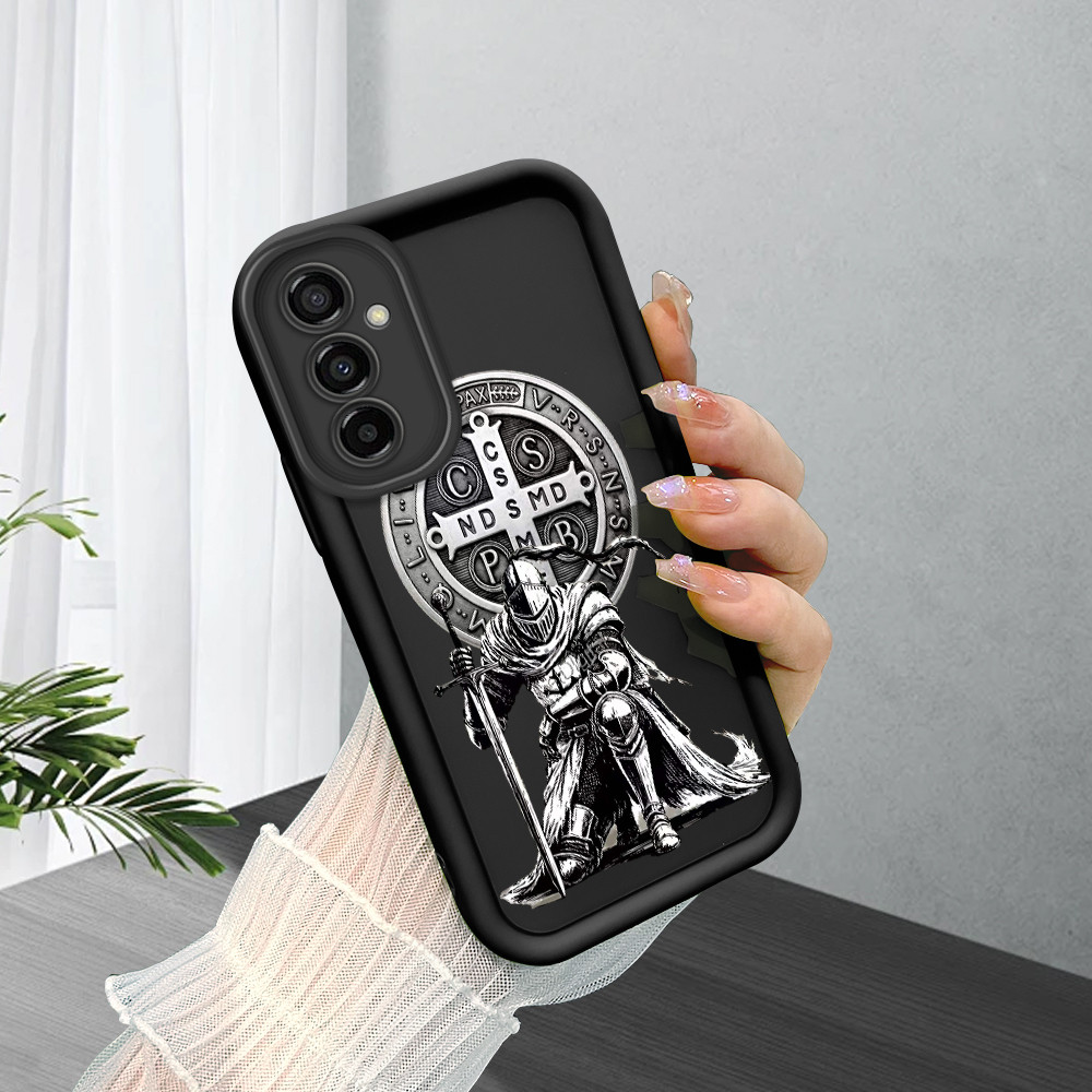 Capinha Moda Logo Para Samsung Galaxy M23 M13 4G 5G Capa Preta Macia Silicone Proteção Estampada Case BTY 8035