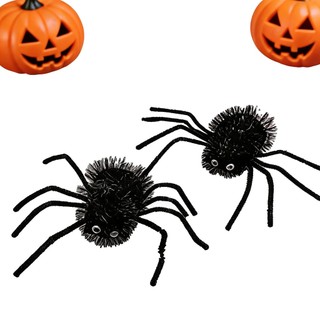 Prendedor de Cabelo de Aranha Peluda Halloween Acessório de Fantasia de Dia das Bruxas Divertido