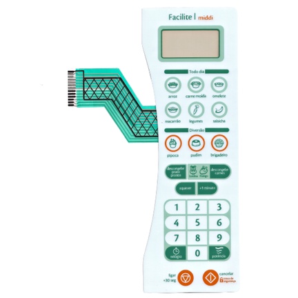 Membrana Teclado Para Microondas Consul Cms 30 Ab Facilite Middi 26x8.9 Cm em Oferta na Shopee