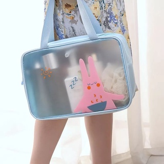 Bolsa/necessaire transparente feminina organizadora para maquiagem e cosméticos impermeável