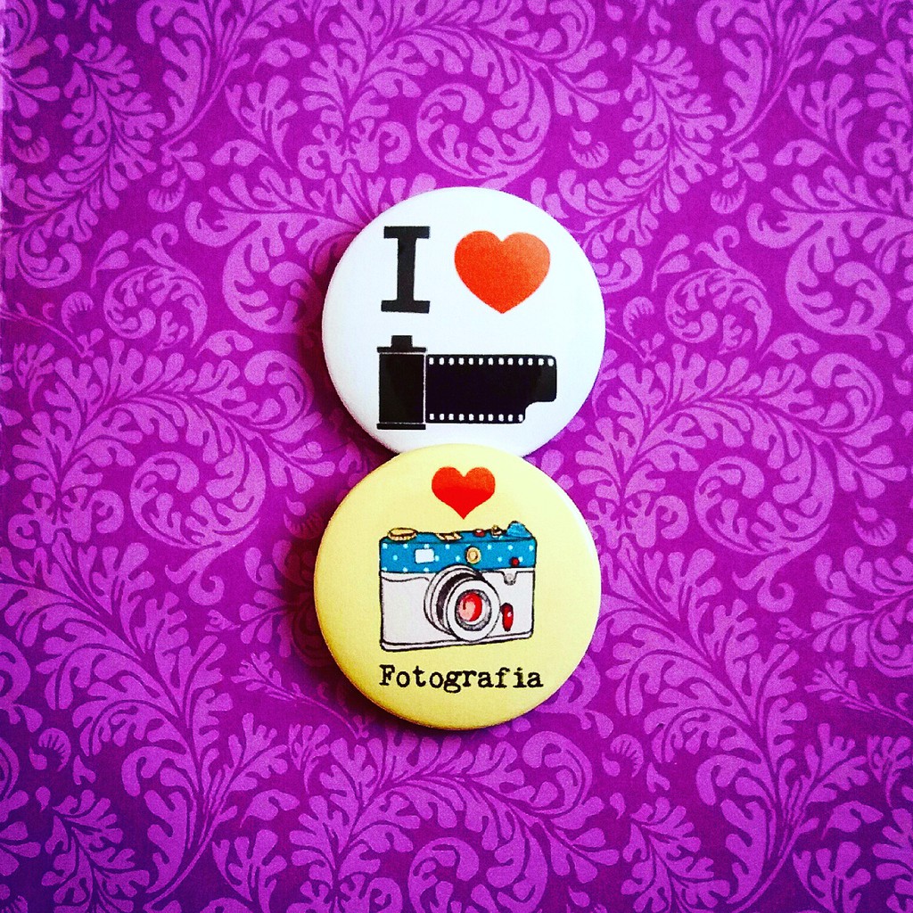 Kit (2) bottons: Amo Fotografia