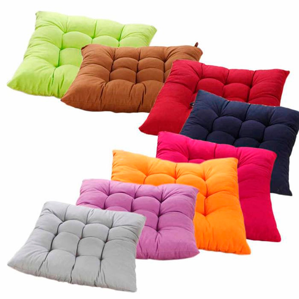 Assento Almofada Cadeira 01 Peça Banco Pallet Futton 40x40 Cores Diferentes Moderna Renova Sala