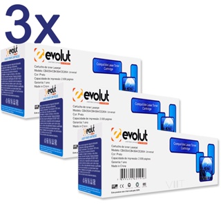 Kit 3 Toner Compatível 35A 36A 85A Evolut c/ NF P1005 P1006 M1120 mfp M1522 mfp P1505 P1505n P1102 P1102w M1132 M1212 em Oferta na Shopee