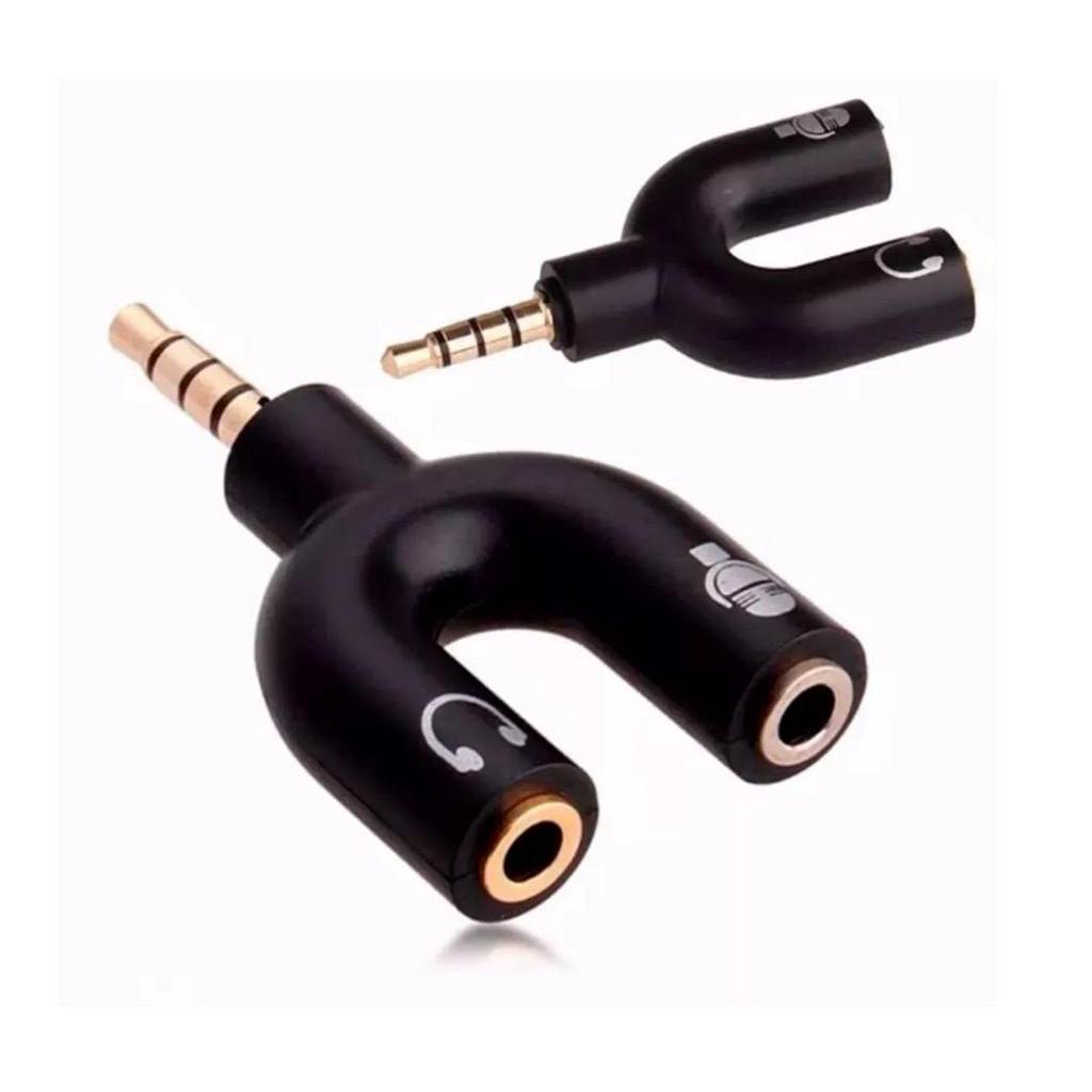 Adaptador Y Splitter Fone e Microfone Headset P2 x P3