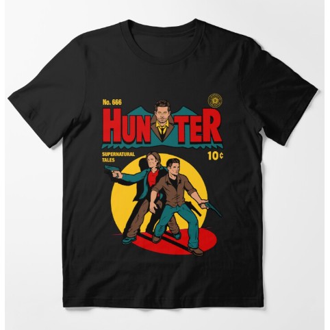 Camiseta Algodão Unissex Camiseta Básica Supernatural Sam Dean Caçadores Hunter Irmaos Brothers Monstros Demonios