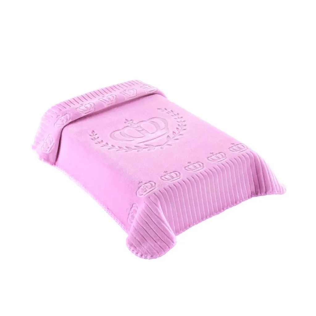 Cobertor Bebê Colibri Relevo Hipoalergênico-Rosa-Unique