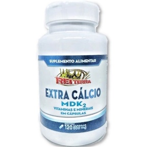 Extra Cálcio MDK2 Magnesio, Vitamina K2 + Vitamina D 500mg 120 Cáps