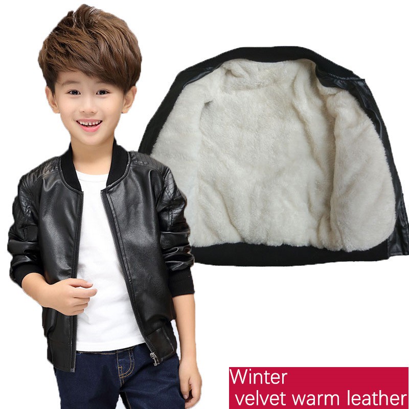 jaqueta de couro para crianças