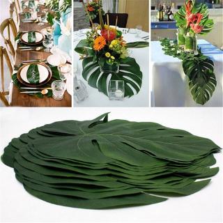 6 Pcs Verão Folhas De Palmeira Artificial Tropical/Simulação Monstera Festa Selva Praia Decoração Tema/Tecido Falso Mesa De Palma/De Casa Penduradas Vines