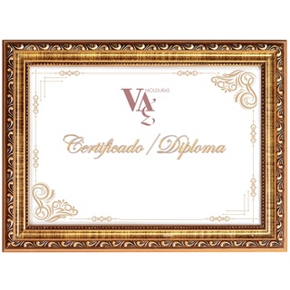 Moldura A3 30x42 com acetato Dourado Trabalhado