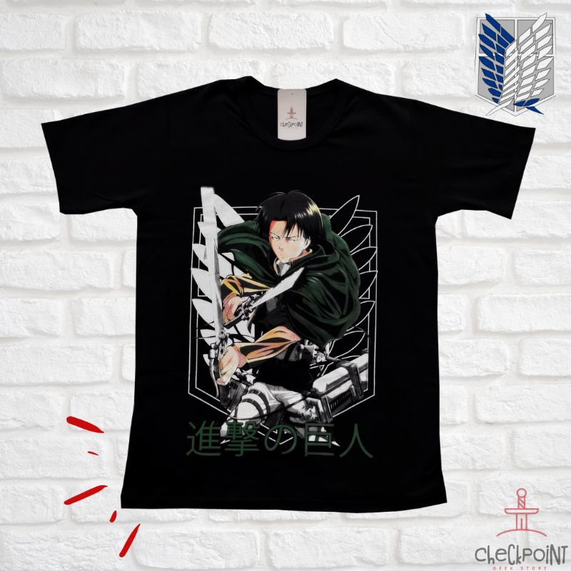 Camisa Camiseta Capitão Levi Ackerman Anime Attack On Titan Unissex Otaku Shingeki No Kyojin 6946