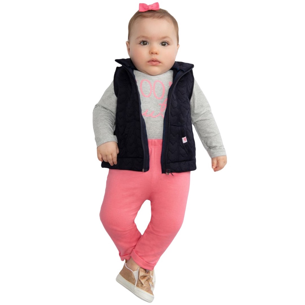 Roupa De Inverno Bebe Menina Frio Conjunto Exclusivo | Shopee Brasil