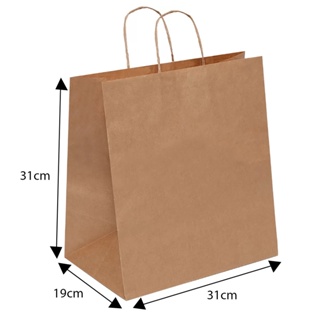 Sacola de Papel kraft Delivery 31x19x30 ( 50unid Promoção ) em Oferta na Shopee