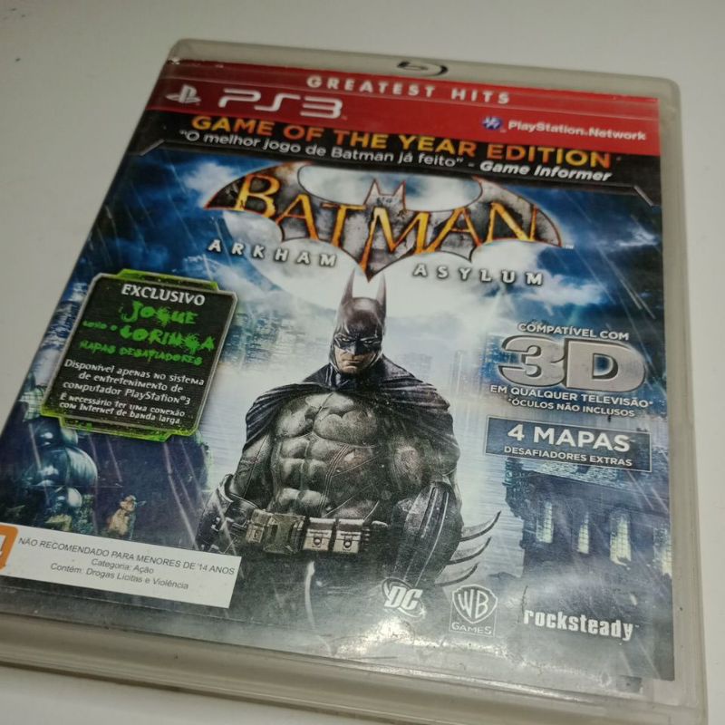 Batman Arkham asylum PS3 usado mídia fisica | Shopee Brasil