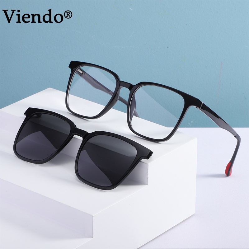 armação de óculos de grau e sol feminino masculino polarizada clipon 2 em 1 proteção luz azul uv lente olho