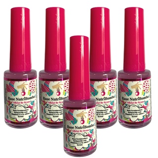 Base Nutribomba 5 unidades Original Atacado Para Revenda Oficial By Bruna Base Bomba Nutri Bomba Fortalecedora De Unhas Fracas Quebradas