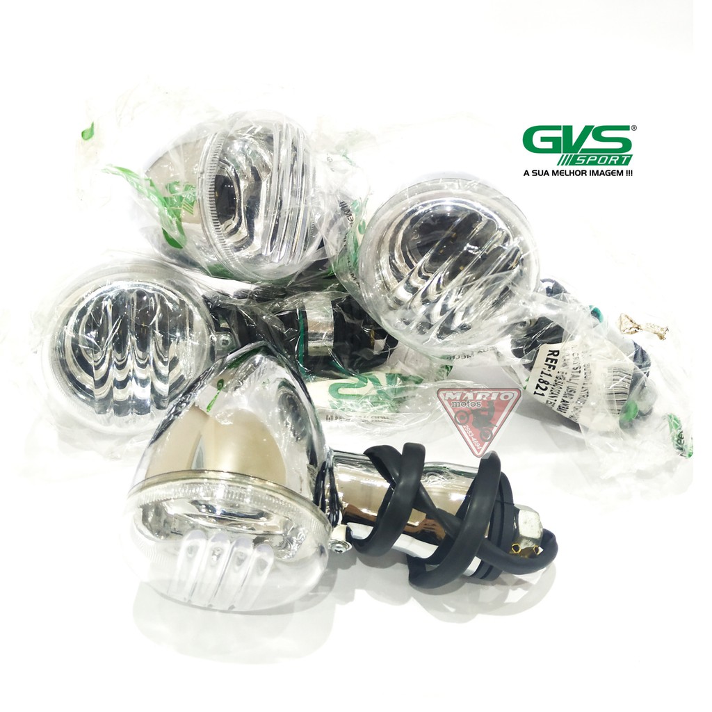 2 Pisca Cromado Cristal Dianteiro Intruder Chopper Haojue Shadow Boulevard Custom Seta